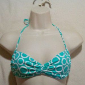 Victoria's Secret Size XS Green and White Women's String Bikini Swimsuit Top